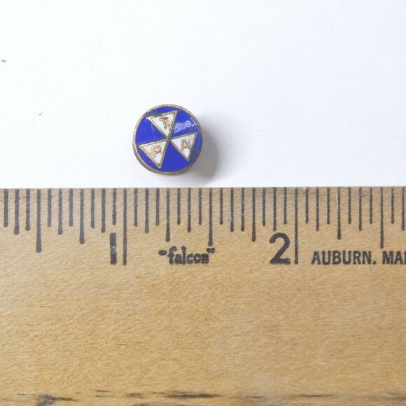 TPA Travelers Protective Association Enamel Lapel Pin Vintage Blue Screwback - Picture 4 of 6
